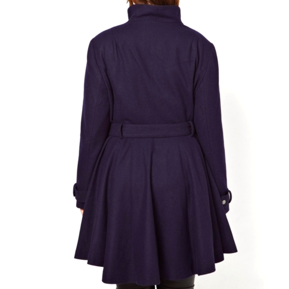 ASOS CURVE FIT AND FLARE WRAP COAT SZ 16 NWT